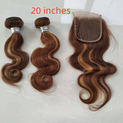 Real Hair Weave Piano Color Block Body Wave Bundle