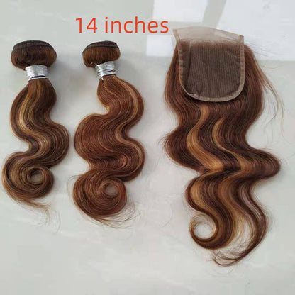 Real Hair Weave Piano Color Block Body Wave Bundle